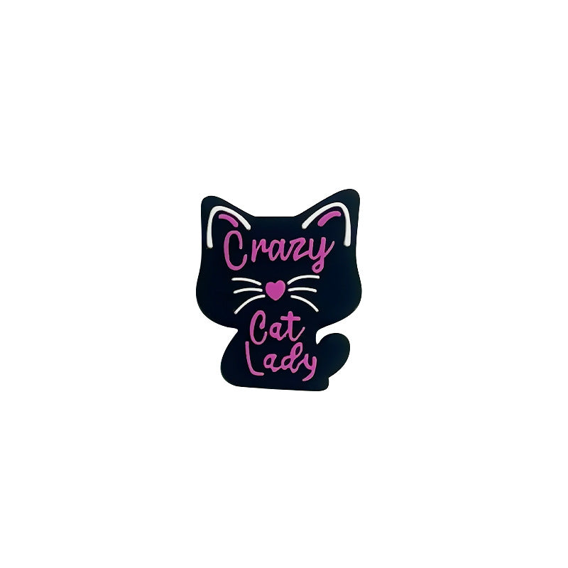 Wholesale 10pcs Cartoon Animal Letter Accessories DIY Bead Pen Silicone Beads
